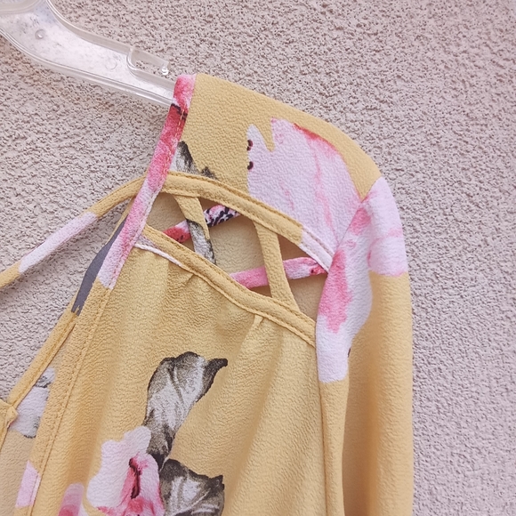 Rags to Wishes Yellow Floral Romper - Picture 4 of 8